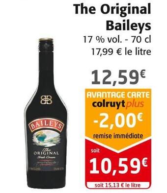 Colruyt Baileys the original offre