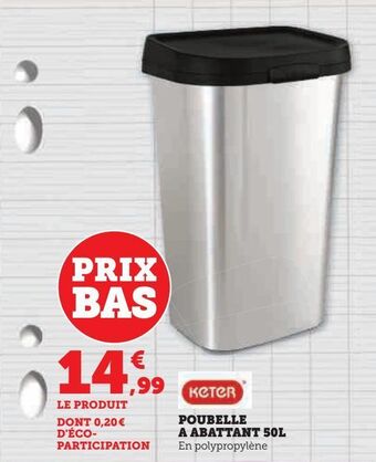 Poubelle a abattant 50cl