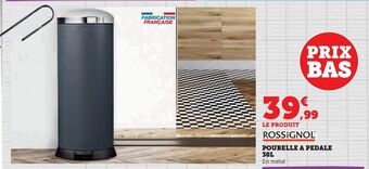 Hyper U Poubelle a pedale 30l rossignol offre