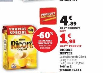 Hyper U Ricore nestle offre