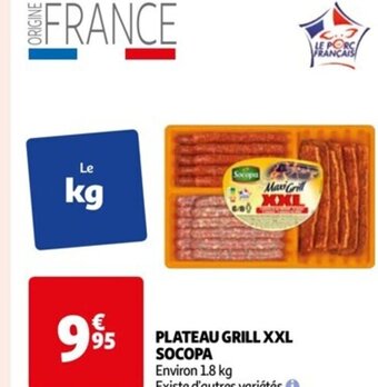 Auchan PLATEAU GRILL XXL SOCOPA offre