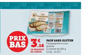 Hyper U Pain sans gluten offre
