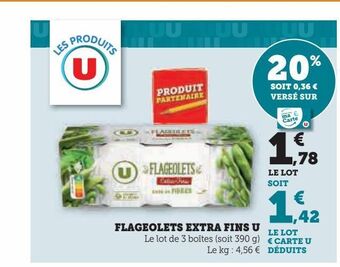 Hyper U Flageolets extra fins u offre