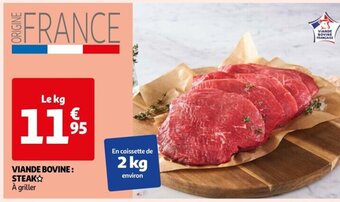 Auchan VIANDE BOVINE: STEAK offre