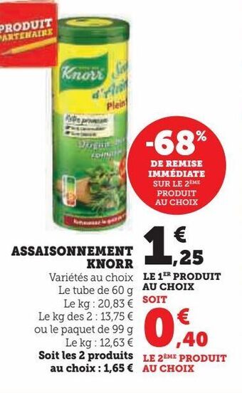 Hyper U Assaisonnement knorr offre