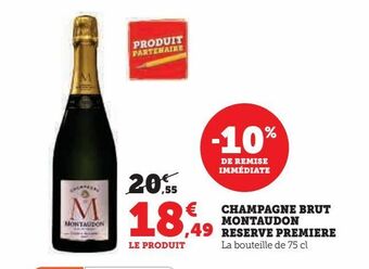 Champagne brut montaudon reserve premiere