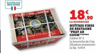 Hyper U Huitres fines de bretagne prat ar coum offre