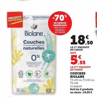 Hyper U Couches biolane offre