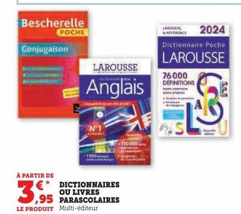 Hyper U Disctionnaires ou livres parascolaires offre