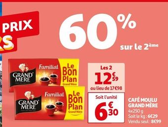 Auchan Cafe moulu grand mere offre