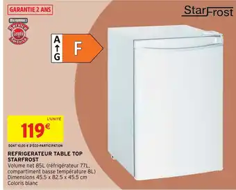 Intermarché Refrigerateur Table Top offre