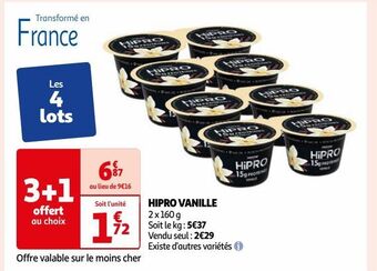 Auchan Hipro vanille offre