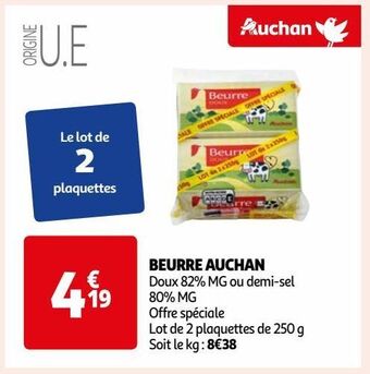 Auchan Beurre auchan offre