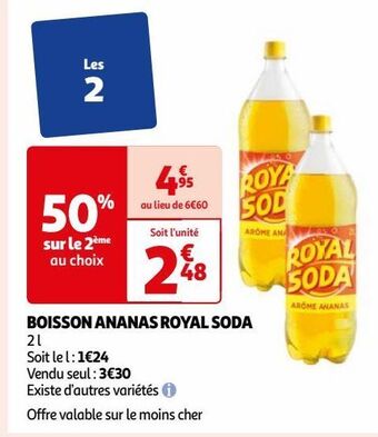 Auchan Boisson ananas royal soda offre