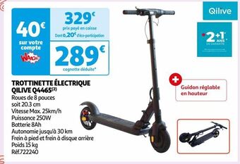 Auchan Trottinette electrique qilive q4465 offre