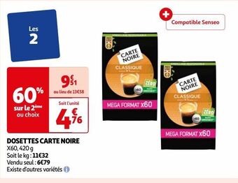 Auchan Dosettes carte noire offre