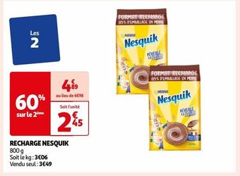Auchan Recharge nesquik offre