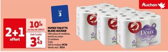 Auchan Papier toilette blanc auchan offre