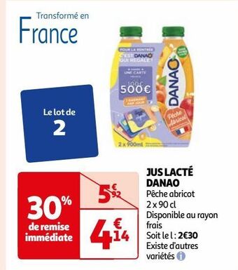 Auchan Jus lacte danao offre