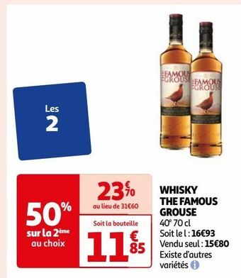 Auchan Whisky the famous grouse offre