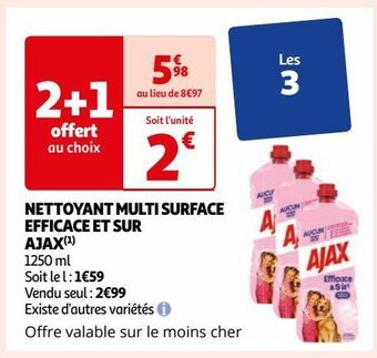 Auchan Nettoyant multi surface efficace et sur ajax offre