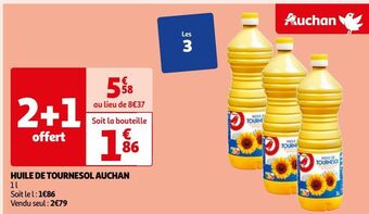 Auchan Huile de tournesol auchan offre