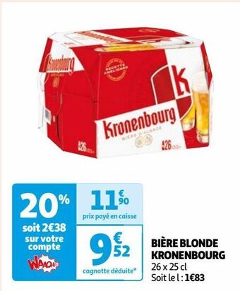 Auchan Biere blonde kronenbourg offre