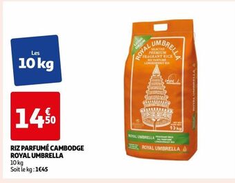 Auchan Riz parfume cambodge royal umbrella offre