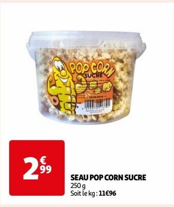 Auchan Seau pop corn sucre offre