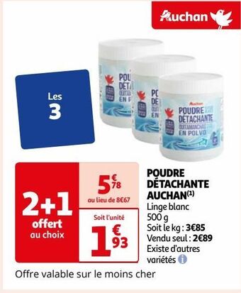 Auchan Poudre detachante auchan offre