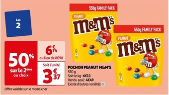 Auchan Pochon peanut m&m's offre