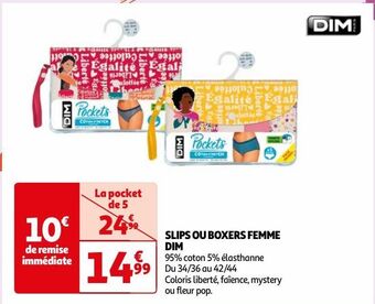 Auchan Slips ou boxers femme dim offre