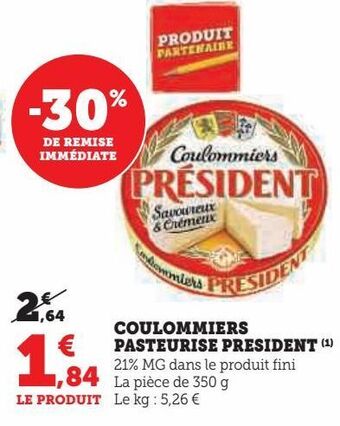 Super U Coulommiers pasteurise president offre