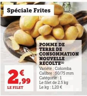 Super U Pomme de terre de consommation nouvelle recolte offre