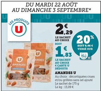 Super U Amandes u offre