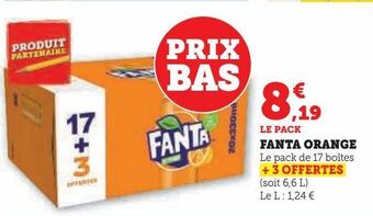 Super U Fanta orange offre