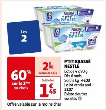 Auchan P'tit brasse nestle offre