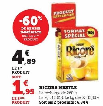 Super U Ricore nestle offre
