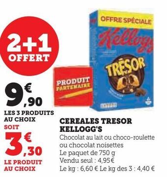 Super U Cereales tresor kellogg's offre