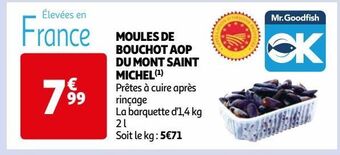 Auchan Moules de bouchot aop du mont saint michel offre