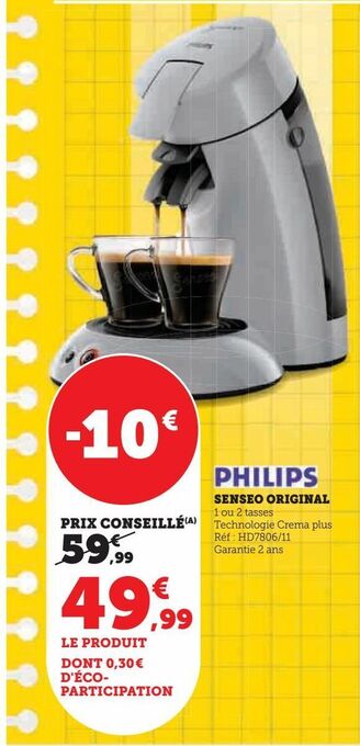 Super U Senseo original offre