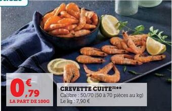Super U Crevette cuite offre