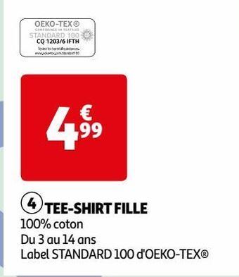 Auchan Tee-shirt fille offre