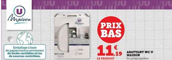 Super U Abattant wc u maison offre
