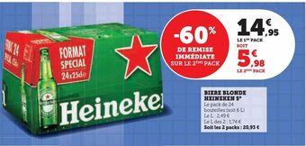 U Express Biere blonde heineken 5º offre