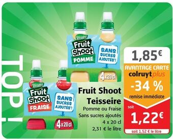 Colruyt Fruit shoot teisseire offre