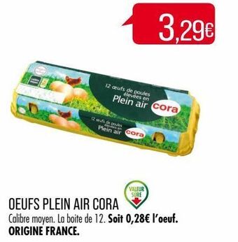 Match Oeufs plein air cora offre