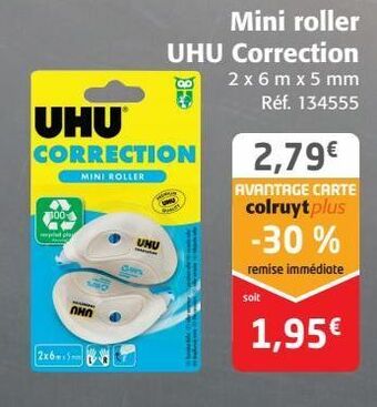 Colruyt Mini roller uhu correction offre