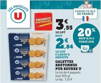 U Express Galettes bretonnes pur beurre u offre
