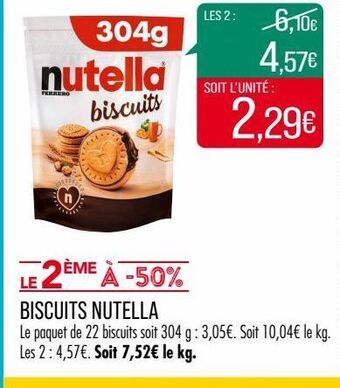 Match Biscuits nutella offre